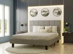CRIGE Fabric King Size Bed