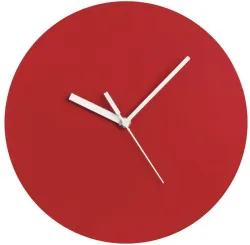 Crimson Knot Analog 24 cm X 24 cm Wall Clock (Red, Without Glass, Standard)