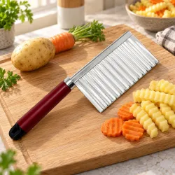 Crinkle Cutter for Vegetables, Wavy Potato Slicer for French Fries