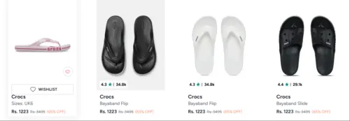 Image of Crocs at minimum 65% Discount