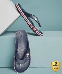 CROCS Bayaband Flip Unisex Flip Flops (Navy, 7 UK/India)