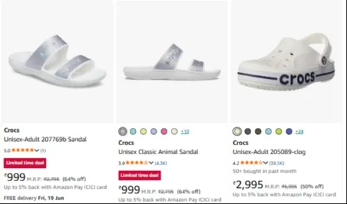 Image of Crocs Footwear at minimum 64% Discount