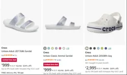 Crocs Footwear at minimum 64% Discount