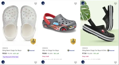 Image of CROCS Footwear at minimum 75% Discount