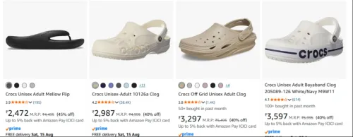 Image of Crocs Footwear up to 45% Discount