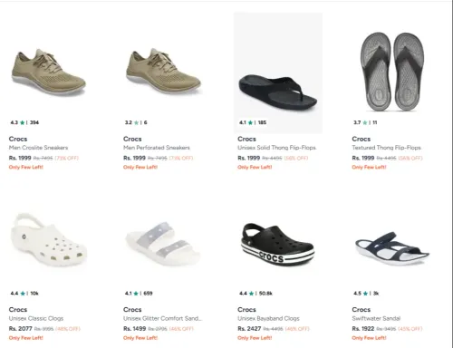 Image of Crocs Footwears at minimum 73% Discount