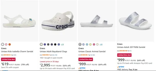 Image of Crocs Footwears up to 80% Discount
