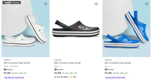 Image of Crocs Men’s Clogs at minimum 60% Discount