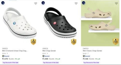 Image of CROCS Men’s Sandals & Floaters at minimum 71% Discount