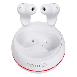 Croma CRSE030EPA301510 TWS Earbuds with Active Noise Cancellation (IPX4 Water & Sweat Resistant, 10mm Driver, White)