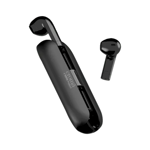 Image of Croma Sliding TWS Earbuds with Passive Noise Cancellation (IPX4 Waterproof, 30 Hours Playback Time, Black)