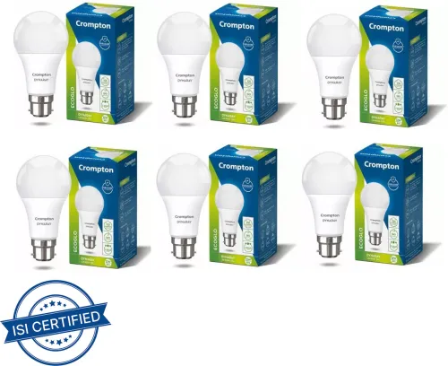Image of Crompton 12 W Basic Standard B22 LED Bulb (White, Pack of 6)