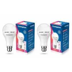Crompton 12W Emergency LED Bulb Cool Day Light | Pack of 2 | Backup Lamp