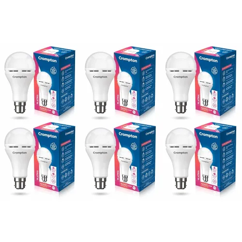 Image of Crompton Emergency 12W LED Bulb Base B22 Cool Day Light (Pack of 6)