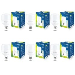 Crompton LED Lamp | 40W | Cool Day Light | B22 Base | 6500 Kelvin | 1 year Warranty | Pack of 6
