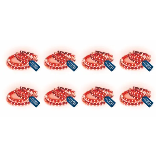 Image of Crompton 5 Meter LED Strip Light | Red Color, 300 LEDs Flexible Roll | Decorative & Energy Saving Accent Lighting |