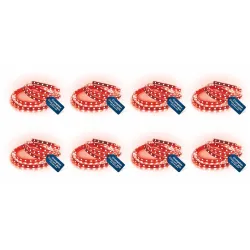 Crompton 5 Meter LED Strip Light | Red Color, 300 LEDs Flexible Roll | Decorative & Energy Saving Accent Lighting | Plastic Build | Without Driver | Pack of 8