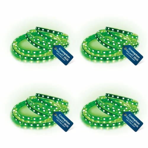 Image of Crompton 5 Meter LED Strip Light, Green (Pack of 4)