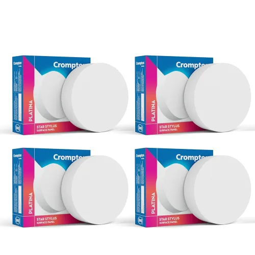 Image of Crompton 6W LED Panel – Round, 4-Pack (Warm White)
