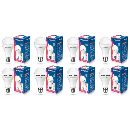 Image of Crompton Emergency 9W LED Bulb Base B22 Cool Day Light (Pack of 8)