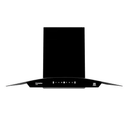 Crompton Aeries Curved 75cm 1280m3/hr Kitchen Curved Chimney| Filterless Thermal Autoclean| Gesture Control| Built In Oi