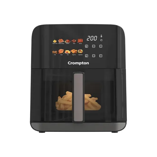 Image of Crompton Ameo Edge 5L Digital Air Fryer, NutriGuard Technology, 10 Preset Menus