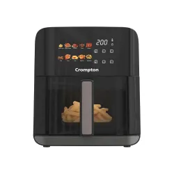 Crompton Ameo Edge 5L Digital Air Fryer, NutriGuard Technology, 10 Preset Menus