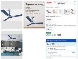 Crompton Avancer Prime Antidust 1200mm Ceiling Fan with 2 Year Warranty 