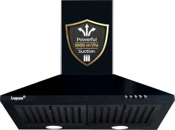 Crompton CHD-SSI60FLE-MBL 1290 CMH 59.7 cm Auto Clean Chimney (Wall Mounted, Black)