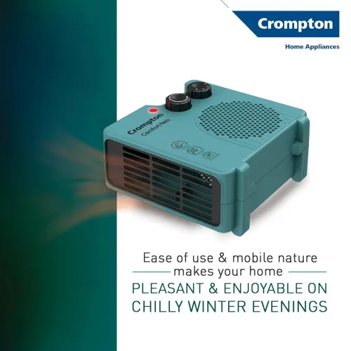 Image of Crompton COMFORT NEO Room Heater, 2000W heat convector, Adjustable thermostast over heat protection shock proof body.