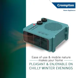 Crompton COMFORT NEO Room Heater, 2000W heat convector, Adjustable thermostast over heat protection shock proof body.