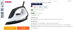 Crompton Cromyon 1000 W Dry Iron