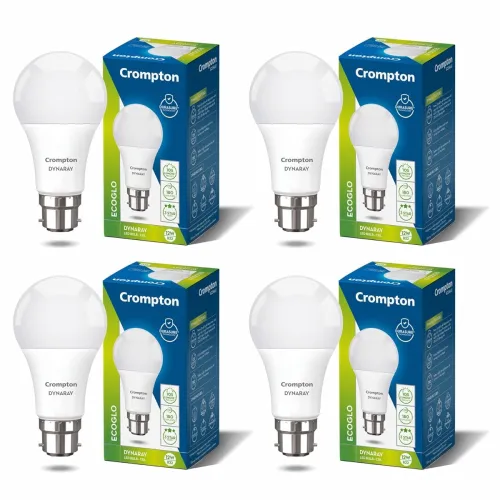 Image of Crompton Dyna Ray 12W Round B22 LED Bulbs – Cool Daylight, Pack of 4