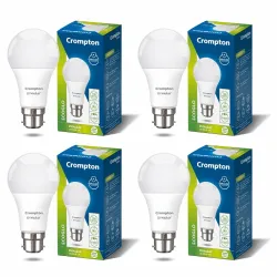 Crompton Dyna Ray 12W Round B22 LED Bulbs – Cool Daylight, Pack of 4