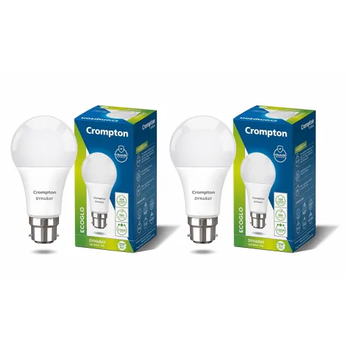 Image of Crompton Dyna Ray 12W Round B22 LED Cool Day Light Pack of 2