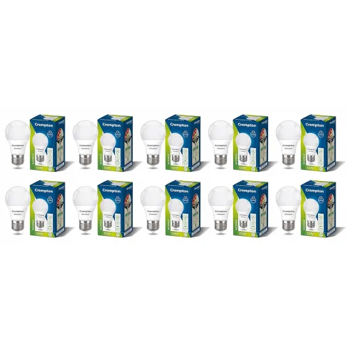 Image of Crompton Dyna Ray 5W Round E27 LED Cool Day Light Pack of 10