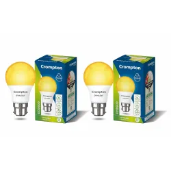 Crompton Dyna Ray 5W Round B22 LED Warm White Pack of 2