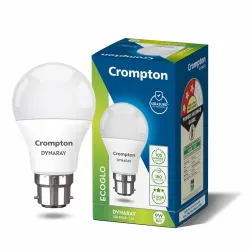 Crompton Dyna Ray 9 Watt LED Bulb Cool Day Light | Pack of 1 | B22 Base, Energy-Efficient | LED Bulb for Home & Office, 