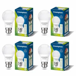 Crompton Dyna Ray LED Bulb | 5W | Cool Day Light | B22 Base | 180 Degree Coverage | 4kV Surge Protection | 440V High Voltage Protection | Pack of 4
