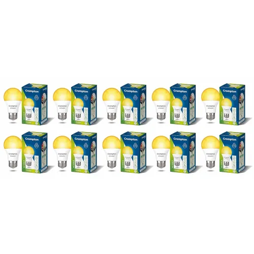 Image of Crompton Dyna Ray LED Bulb | 9W | Warm White | E27 Base | 180 Degree Coverage | 4kV Surge Protection | 440V High Voltage