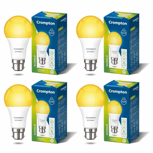 Image of Crompton Dyna Ray 12W Round B22 LED Warm White Pack of 4