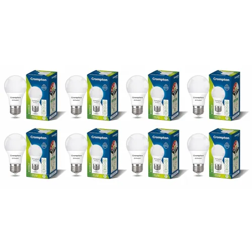 Image of Crompton Dyna Ray 5W Round E27 LED Cool Day Light Pack of 8