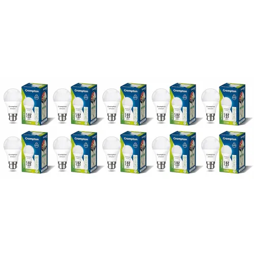 Image of Crompton Dyna Ray 7W Round B22 LED Cool Day Light Pack of 10