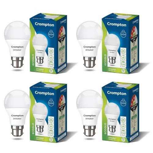 Image of Crompton Dyna Ray 9W Cool Day Light B22 LED Bulb (Pack of 4)
