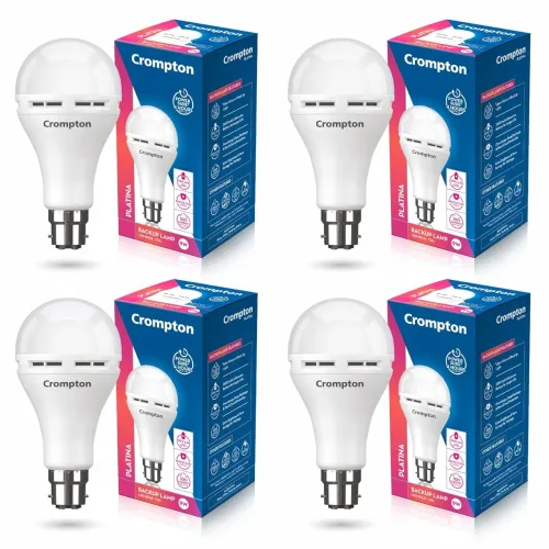 Image of Crompton Emergency 9 W LED Bulb Base B22 Cool Day Light (Pack of 4)