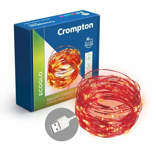 Image of Crompton Galaxy Copper USB String Fairy Lights 10m