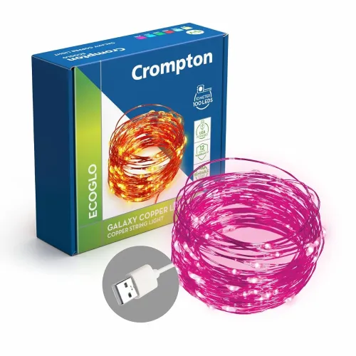 Image of Crompton Galaxy Decoration Copper USB Powered String Fairy Lights with 100 Led