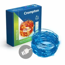 Crompton Galaxy Decoration Copper USB Powered String Fairy Lights 
