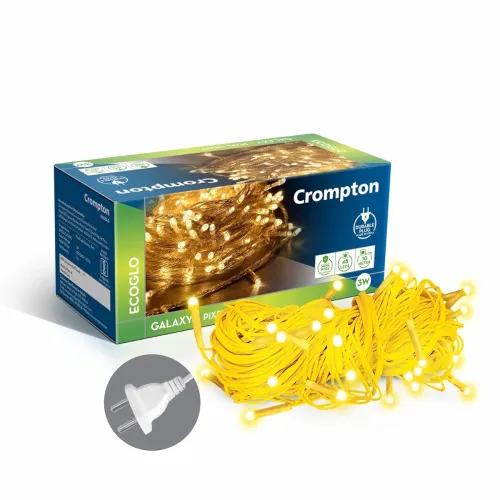 Image of Crompton Galaxy Pixel Light | Festive Ladi Lights (10 Meter, 48 LEDs, Warm White)