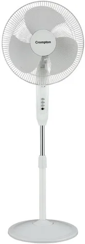 Image of Crompton Hispeed Gale Classic with 1 Year Warranty Anti Dust 400 mm Pedestal Fan (KD White | Pack of 1)
